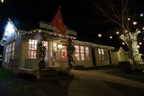 Christmas lighting at the Loveless Cafe by Outdoor Lighting Perspectives of Nashville